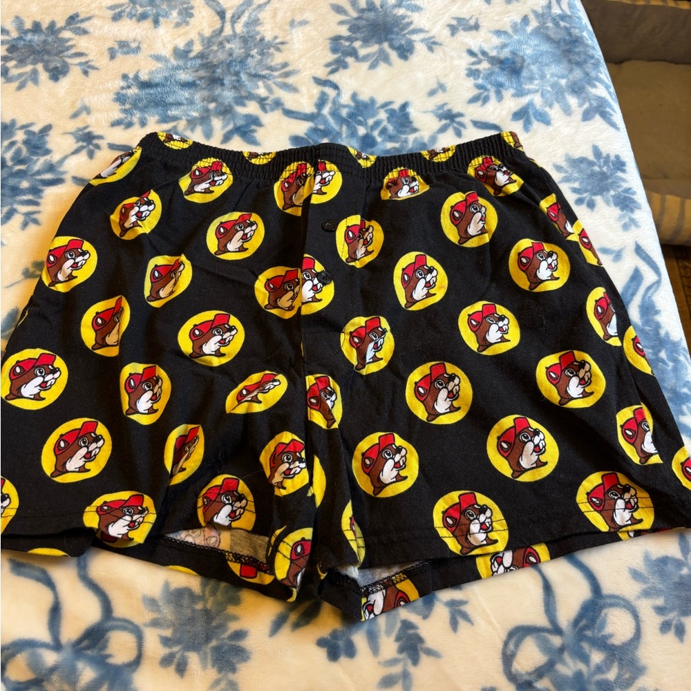 Black Cartoon Print Men's Boxer Briefs